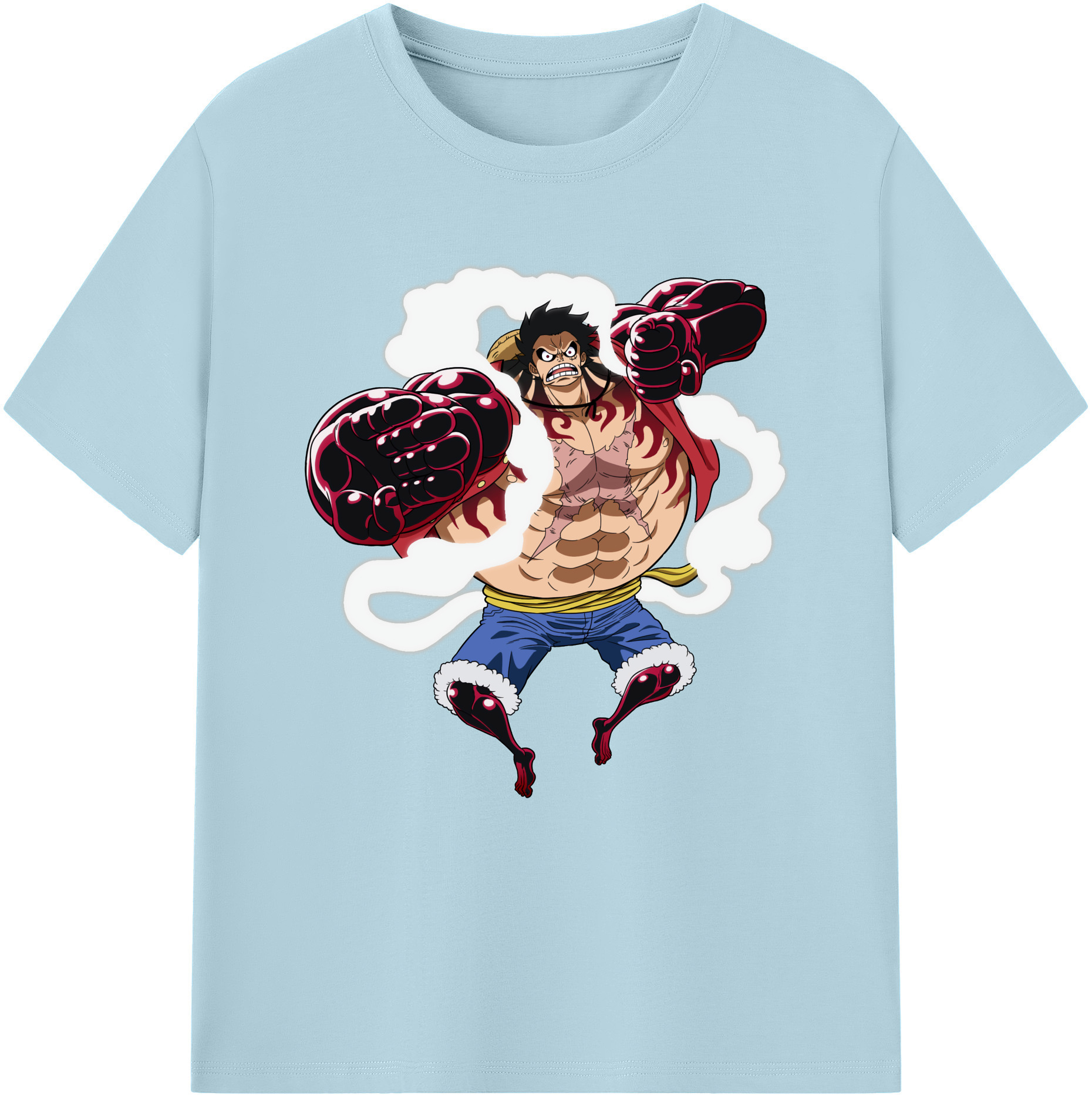 ワンピース モンキー・D・ルフィ ONE PIECE Monkey D. Luffy 綿100％半袖Tシャツ（フロントプリント）